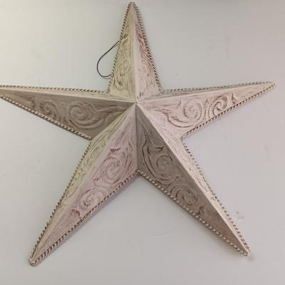 Wooden United States Flag with white metal star GOD BLESS THE USA!