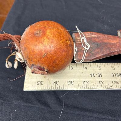African Gourd Guitar West Africa Cowrie Shell Musical Gourd Guitar