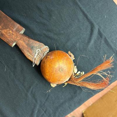 African Gourd Guitar West Africa Cowrie Shell Musical Gourd Guitar