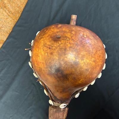 African Gourd Guitar West Africa Cowrie Shell Musical Gourd Guitar