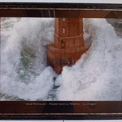 Nautical Framed wall art with glass Jean Guichard Phares Dans La Tempete La Jumet