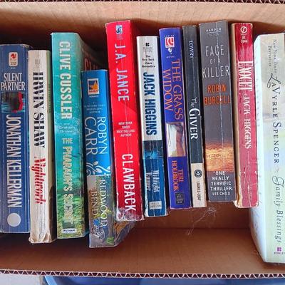 Collection of softback books - Jonathan Kellerman - Clive Cussler - Jack Higgins - and more