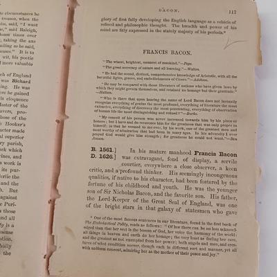 Old Antique books - 1882 Thirty years' War - 1878 English Literature -Mark Twain - Steel Square