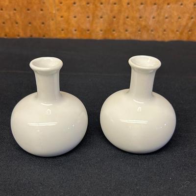 Dansk tiny white ceramic bud vase