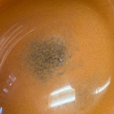 Henry Dean Orange Bowl | Fine Art Glass Bowl 7â€ Signed