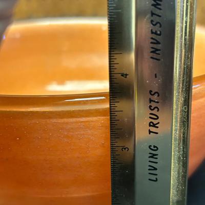 Henry Dean Orange Bowl | Fine Art Glass Bowl 7â€ Signed