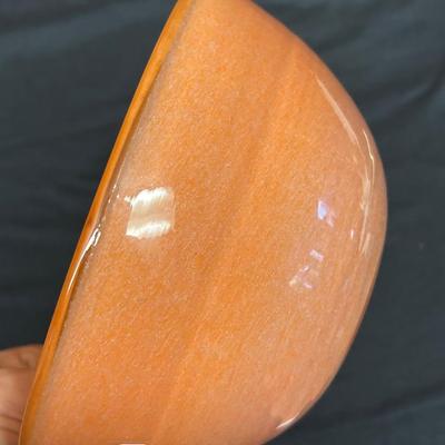 Henry Dean Orange Bowl | Fine Art Glass Bowl 7â€ Signed