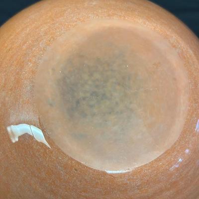 Henry Dean Orange Bowl | Fine Art Glass Bowl 7â€ Signed