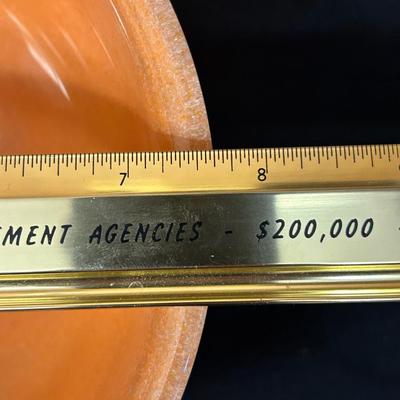 Henry Dean Orange Bowl | Fine Art Glass Bowl 7â€ Signed