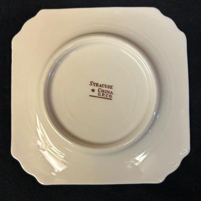 Set 4 Vintage Syracuse China 5 " square Historical Scene Plates