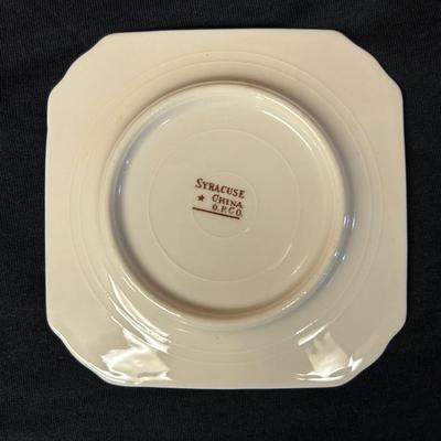 Set 4 Vintage Syracuse China 5 " square Historical Scene Plates