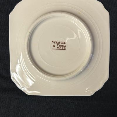Set 4 Vintage Syracuse China 5 " square Historical Scene Plates