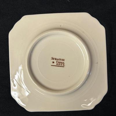 Set 4 Vintage Syracuse China 5 " square Historical Scene Plates