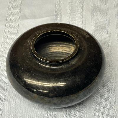 Vintage studio, pottery earth-ware with black glaze