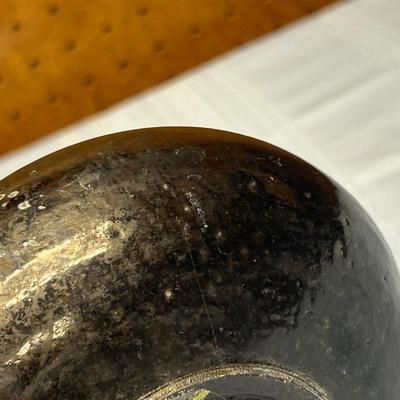 Vintage studio, pottery earth-ware with black glaze