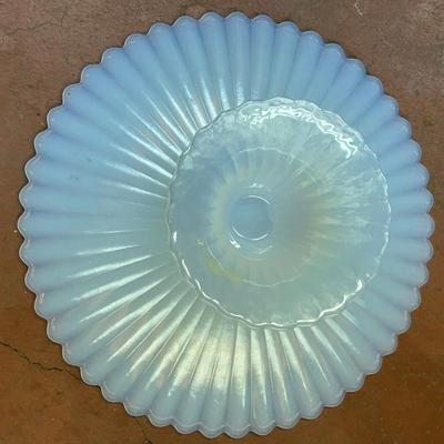 Murano Yalos Casa Opalescent Footed Cake Stand - Gift - Baker - Deco - Vintage