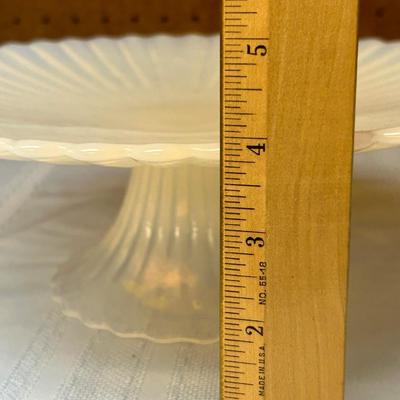 Murano Yalos Casa Opalescent Footed Cake Stand - Gift - Baker - Deco - Vintage