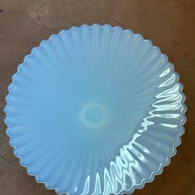 Murano Yalos Casa Opalescent Footed Cake Stand - Gift - Baker - Deco - Vintage