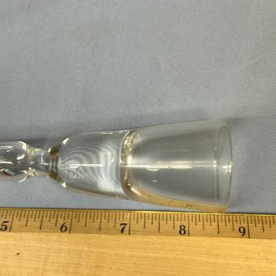 Vintage 1960s Blown Clear Glass Air Twist Cordial Liqueur Shot Glasses set of 6