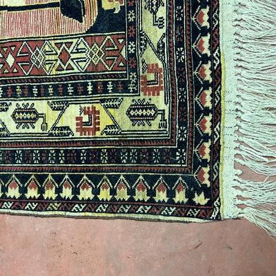 Vintage Persian Rug - hand knotted, wool, 37.5" x 58â€