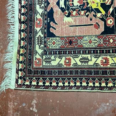 Vintage Persian Rug - hand knotted, wool, 37.5" x 58â€