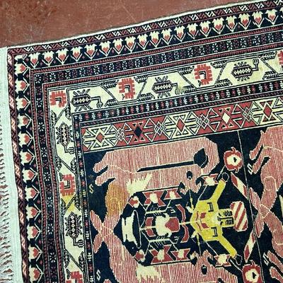 Vintage Persian Rug - hand knotted, wool, 37.5" x 58â€