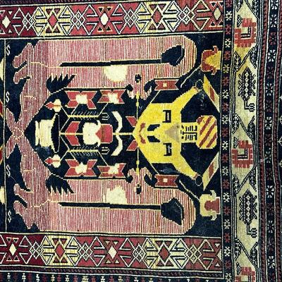 Vintage Persian Rug - hand knotted, wool, 37.5" x 58â€
