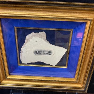 Actual Piece of White House Concrete Mounted/Framed