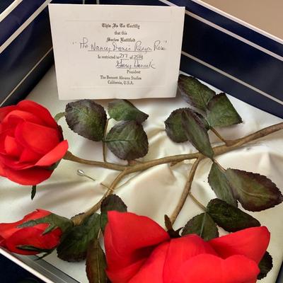 Limited Edition Nancy Reagan Rose Artificial Bennet Abrams Flower in Box
