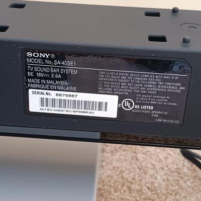 LOT 1L: Sony SA-40SE1 TV Sound Bar w/ Toshiba VHS / DVD Player & Samsung Blu-Ray Player