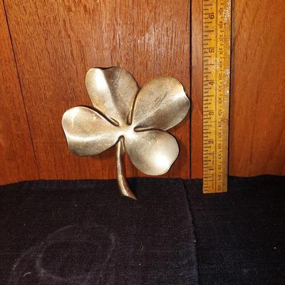 Heavy brass 4 leaf clover