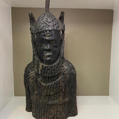 King Oba Benin carved deadwood