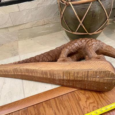 Hand carved wooden pangolin