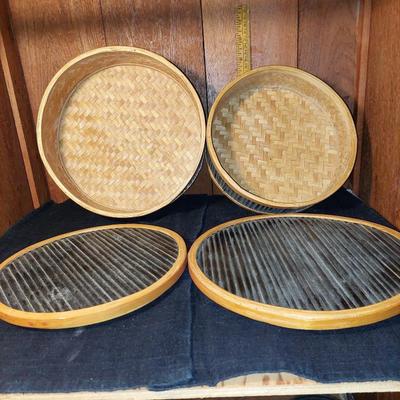 Wicker storage containers