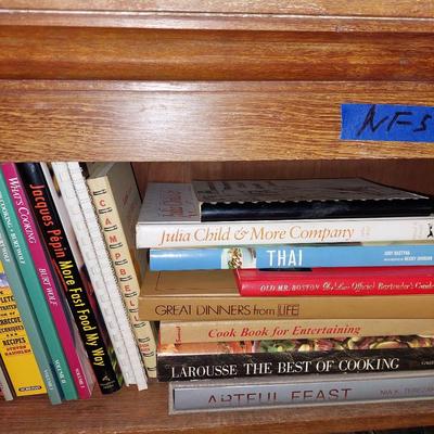 A large lot of cookbooks
