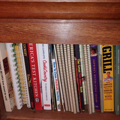 A large lot of cookbooks