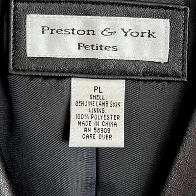 PRESTON & YORK ~ Size PL Genuine Lamb Skin Leather Jacket