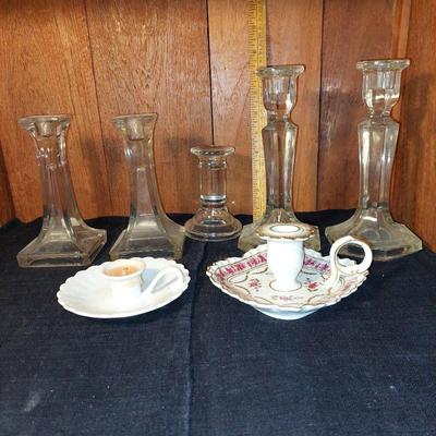Lot of candlesticks holders