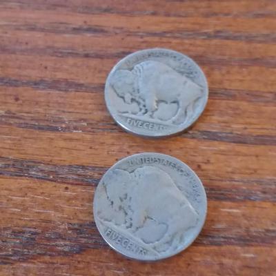 LOT 71 TWO OLD BUFFALO NICKELS