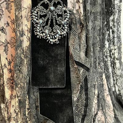 Stunning Beaded Lace Antique Dress