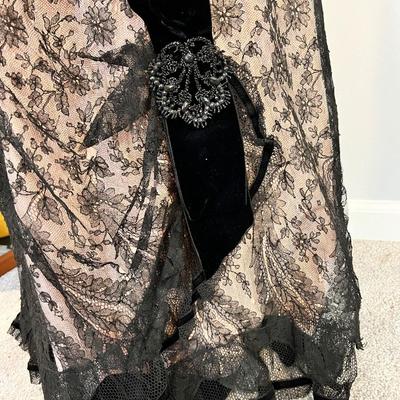 Stunning Beaded Lace Antique Dress