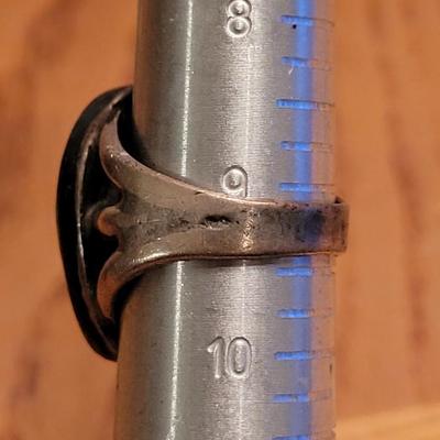 Men's Old Pawn Sterling & Turquoise Ring