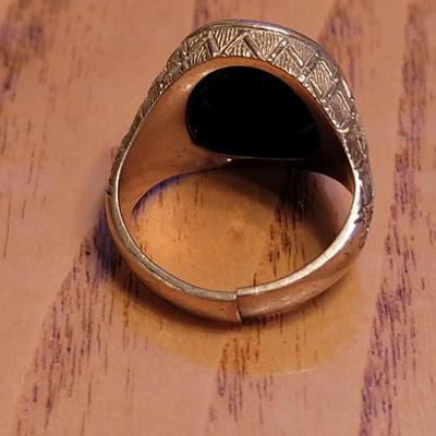 10k Gold & Black Onyx Men's Ring