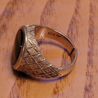 10k Gold & Black Onyx Men's Ring