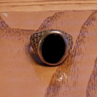 10k Gold & Black Onyx Men's Ring