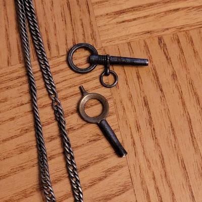 Antique Sterling Watch Chain