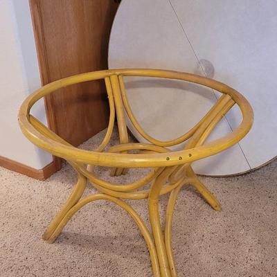 Vintage Rattan Table with 2 Leaves