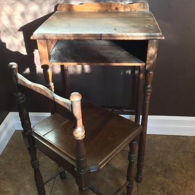 Antique Writing Table and Chair