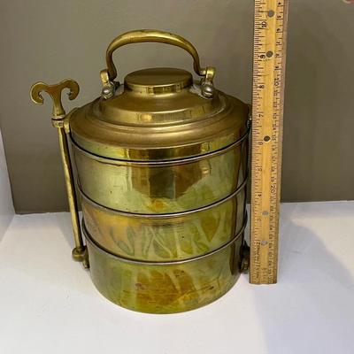 Antique brass tiffin/ food container