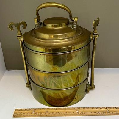 Antique brass tiffin/ food container